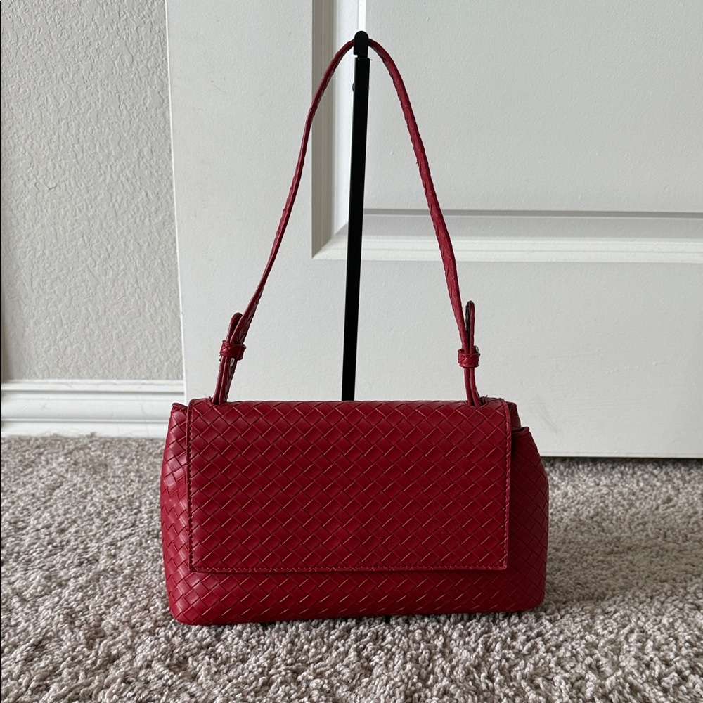 Boohoo Red Woven Handbag
